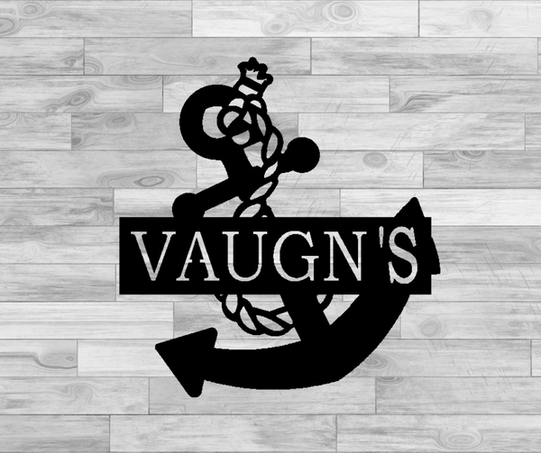 Anchor Nautical Fan Monogram