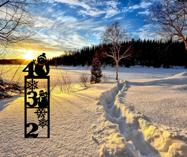 Snowman Styled Snow Measuring Stick