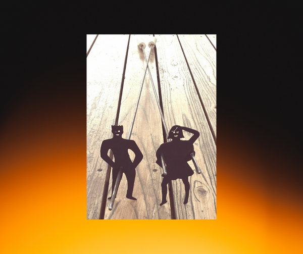 Stainless Steel Regular Folk  Weiner and Marshmallow Roasting Sticks; set of 2