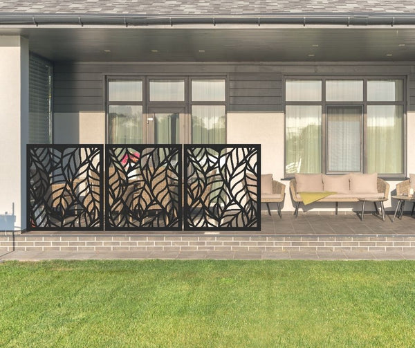 Aloha Leaf Decorative Privacy Screen Panel
