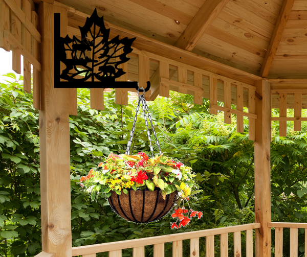 Wildlife Maple Leaf Wall Post Mount Plant Hangers