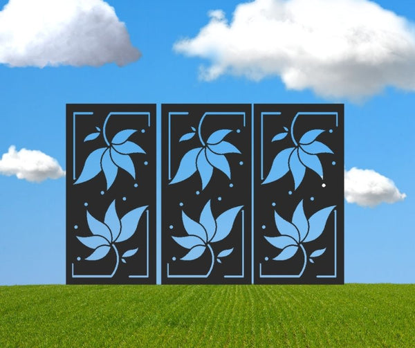 Lotus Flower Zen Decorative Privacy Screen Panel