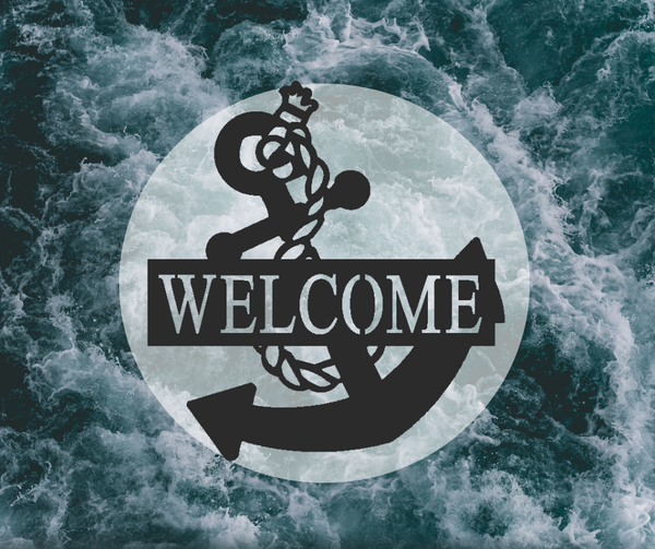 Anchor Nautical Fan Monogram