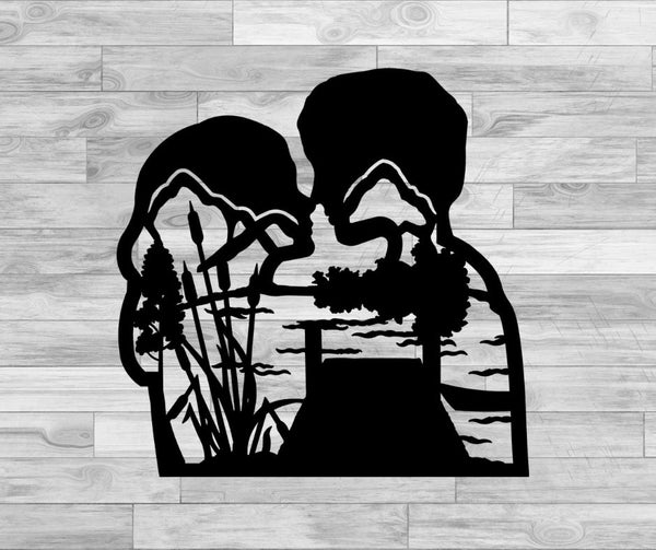Alone Together Lake Wall Decor