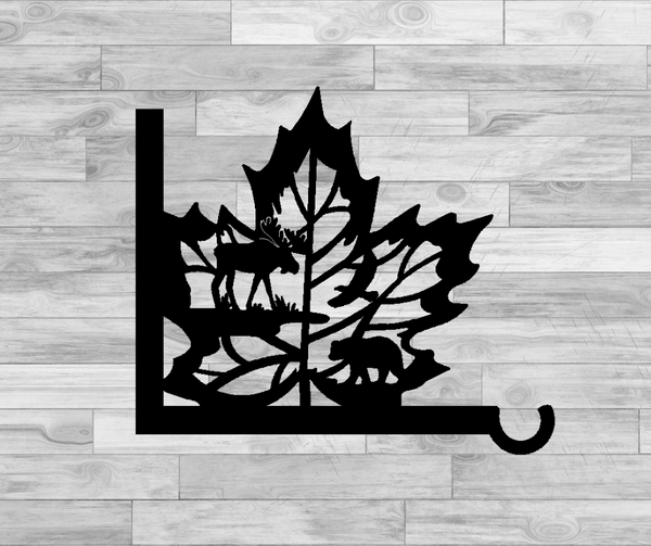 Wildlife Maple Leaf Wall Post Mount Plant Hangers