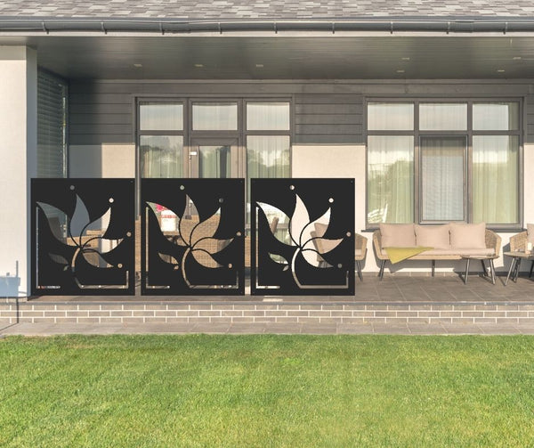 Lotus Flower Zen Decorative Privacy Screen Panel