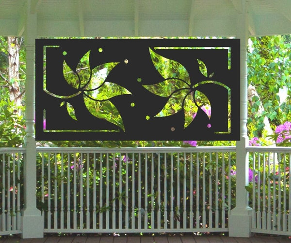 Lotus Flower Zen Decorative Privacy Screen Panel