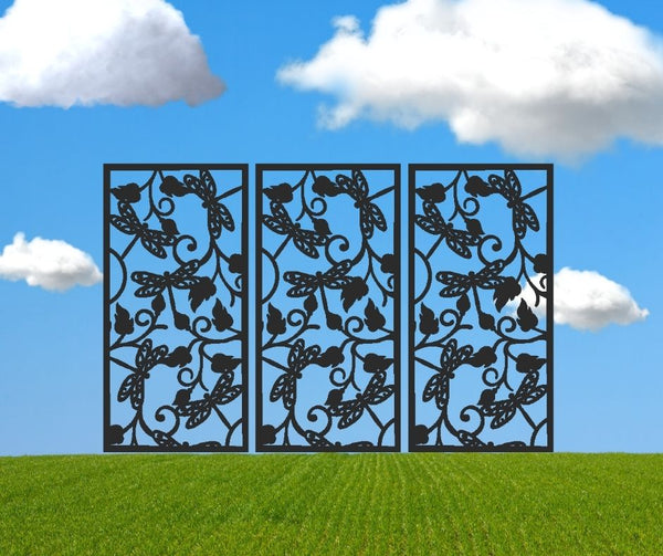 Dragonfly Drama Decorative Privacy Screen Panel