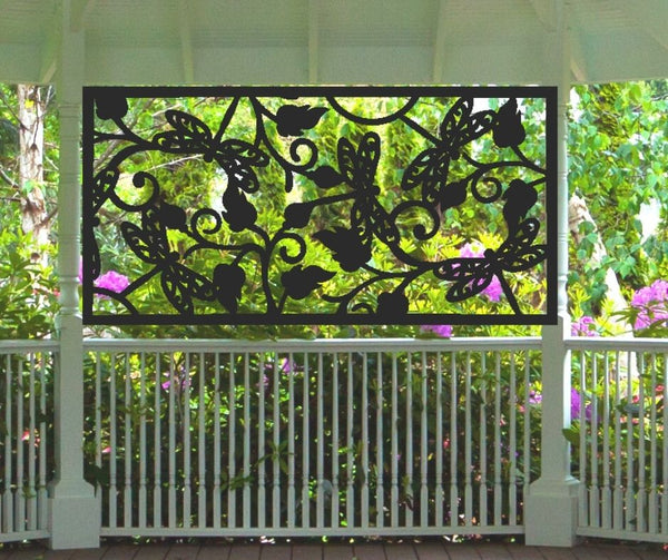 Dragonfly Drama Decorative Privacy Screen Panel