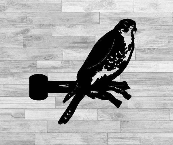 The Fearless Falcon Tree or Post Decor