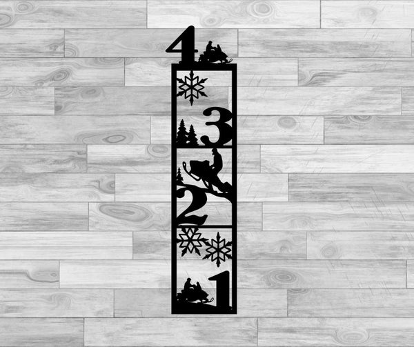 Snowmobile Styled Snow Measuring Stick