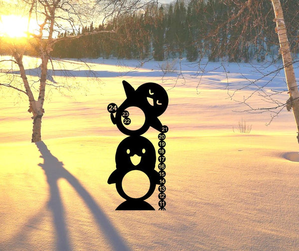 Penguin Snow Measuring Stick