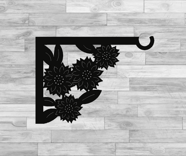 Sunflower Wall Post Mount Plant Hangers