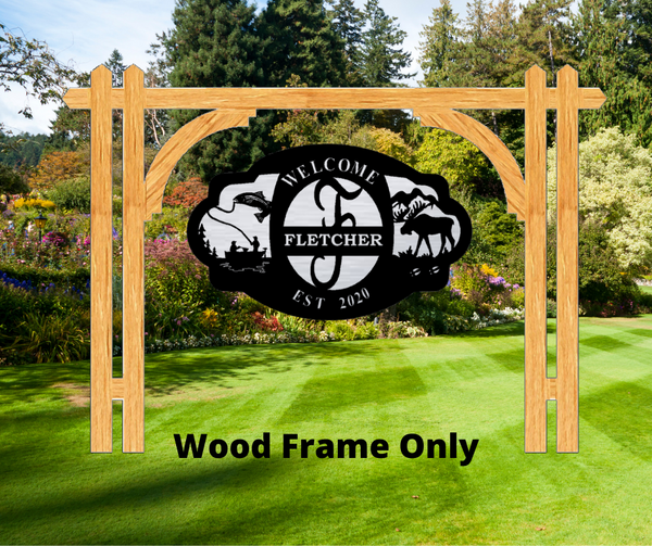 The Colonial Wood Address Frame