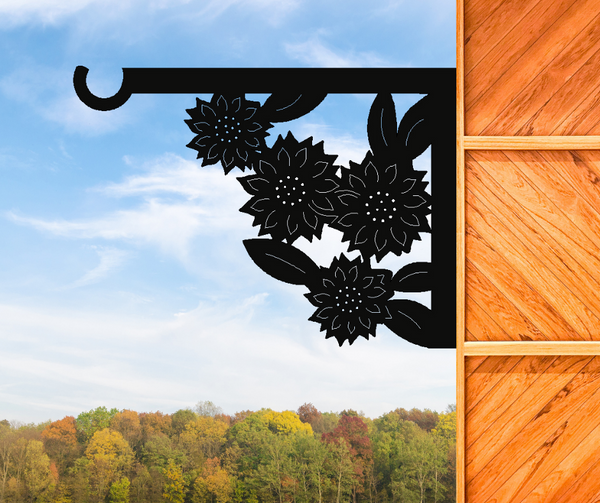 Sunflower Wall Post Mount Plant Hangers