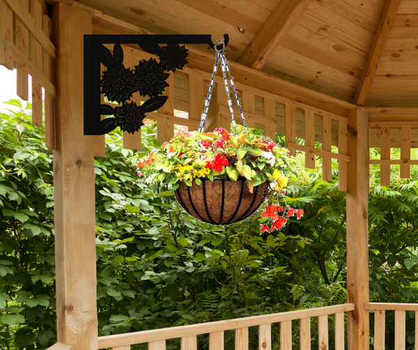 Sunflower Wall Post Mount Plant Hangers