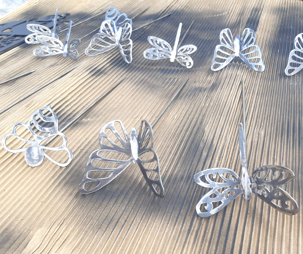 Mini Butterfly Garden Stakes - Set of 5