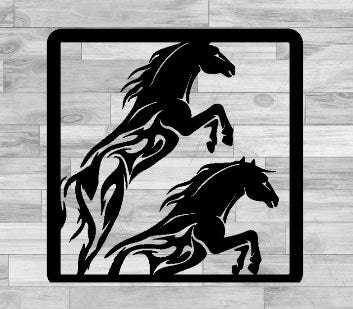 Abstract Line Horse Wall Decor