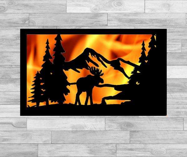 Majestic Moose- Hexagonal Bowl Fire Panel