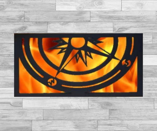 South-West Compass - Hexagonal Bowl Fire Panel