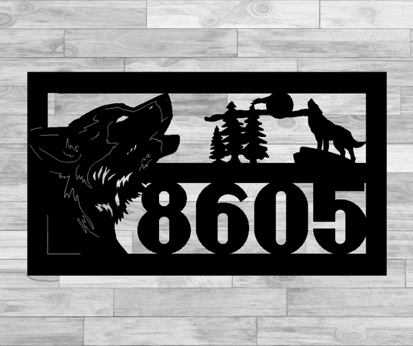 Wolf Lover's Address Sign