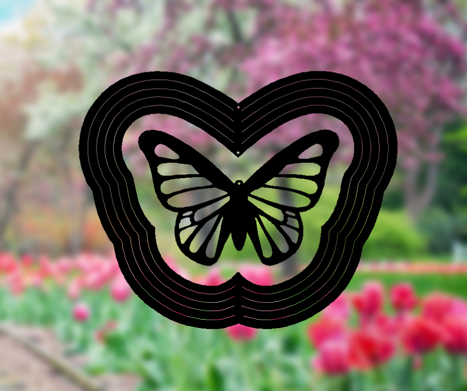 Beautiful Butterfly Wind Spinner Kinetic Art