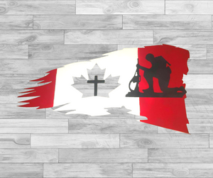 Veteran's Tribute Canadian Flag Wall Decor