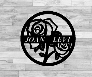 Rose Medallion Personalized Wall Decor