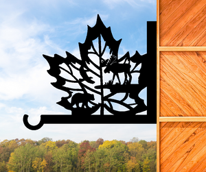 Wildlife Maple Leaf Wall Post Mount Plant Hangers