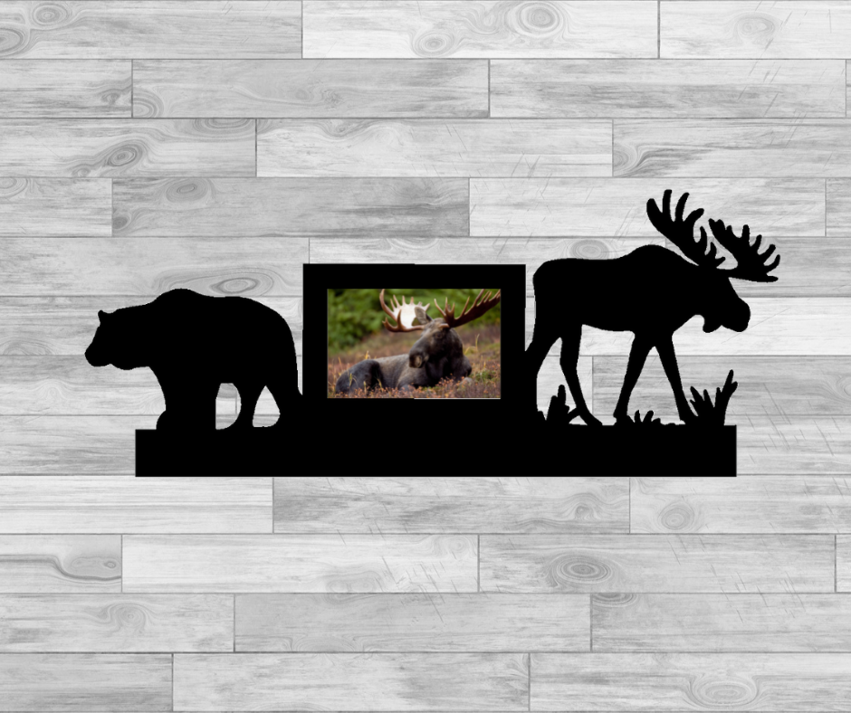 Big Game Wildlife Bear Moose Picture Frame