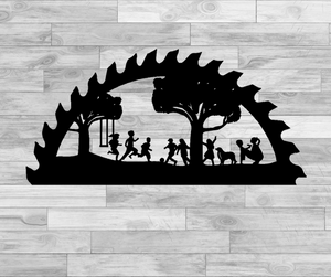 Family - Personalized Half Saw Wall Art