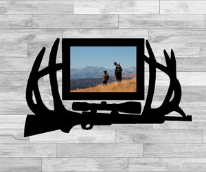 Antler Rifle Combo Picture Frame