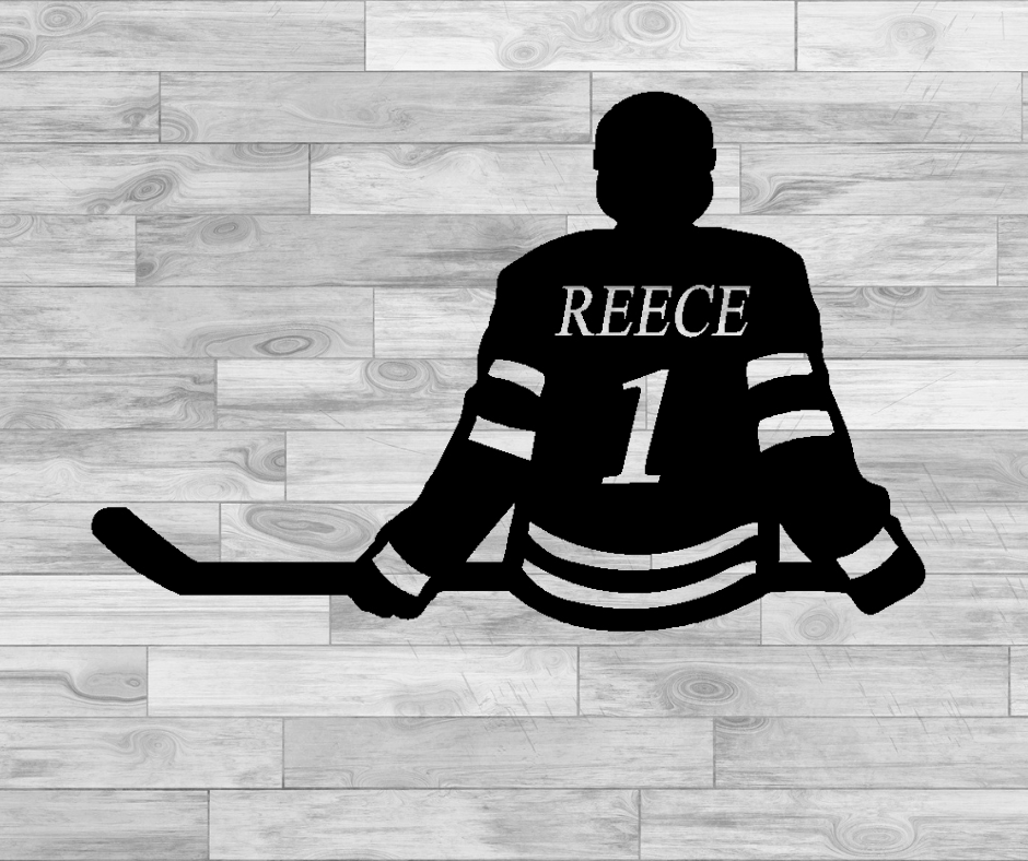 Hockey Jersey Monogram Number Wall Décor