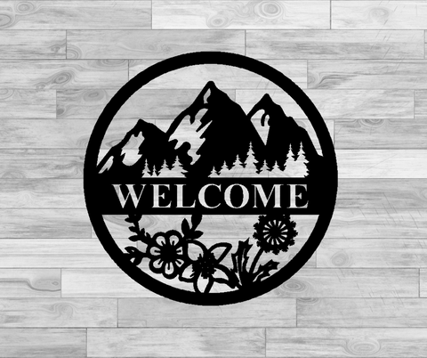 Wildflower Mountain Welcome Sign Wall Decor