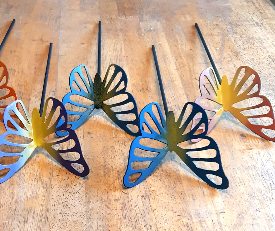 Mini Butterfly Garden Stakes - Set of 5