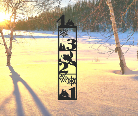 Snowmobile Styled Snow Measuring Stick