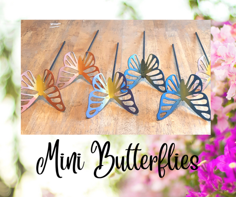 Mini Butterfly Garden Stakes - Set of 5