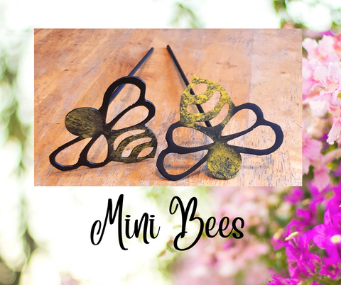 Mini Bee Garden Stakes - Set of 5