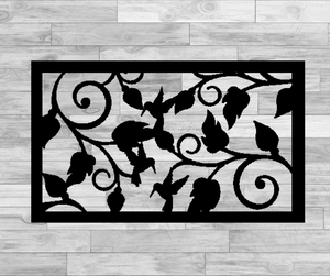 Hummingbird Vine Decorative Wall Panel