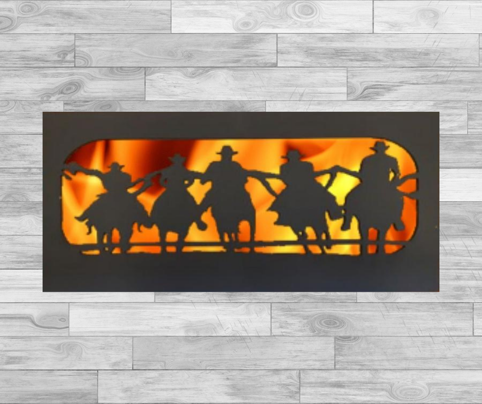 Cowboys Ridin' the Range- Elevated Fire Panel