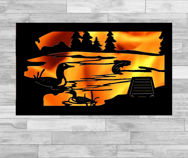 Lake Loon Fish - Elevated Fire Panel