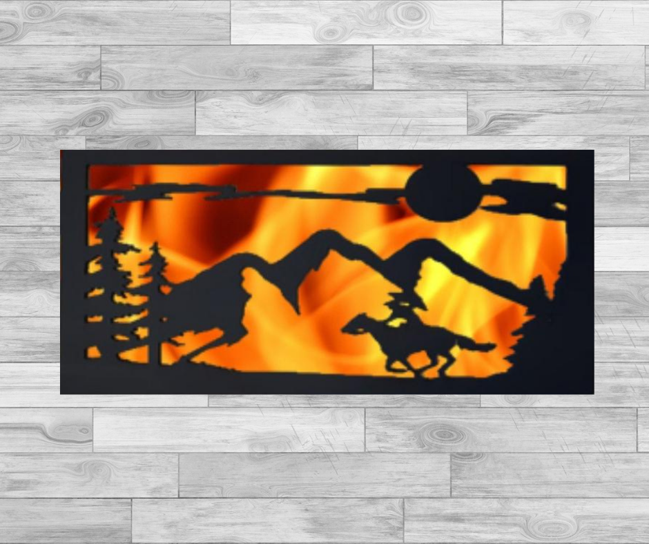 Racing Horse - Elevated Fire Panel