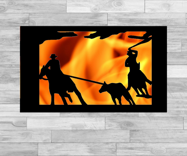 Team Roping - Elevated Fire Panel